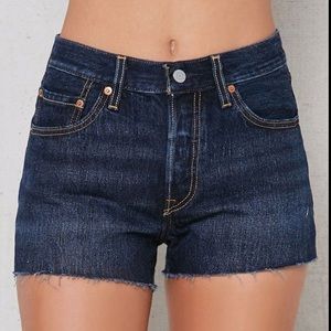Levi’s dark wash jean shorts
